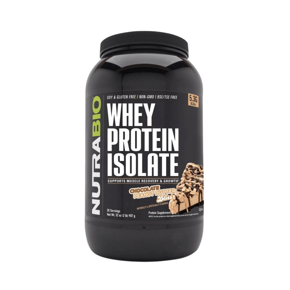 NutraBio 100% Whey Protein Isolate – 2lb