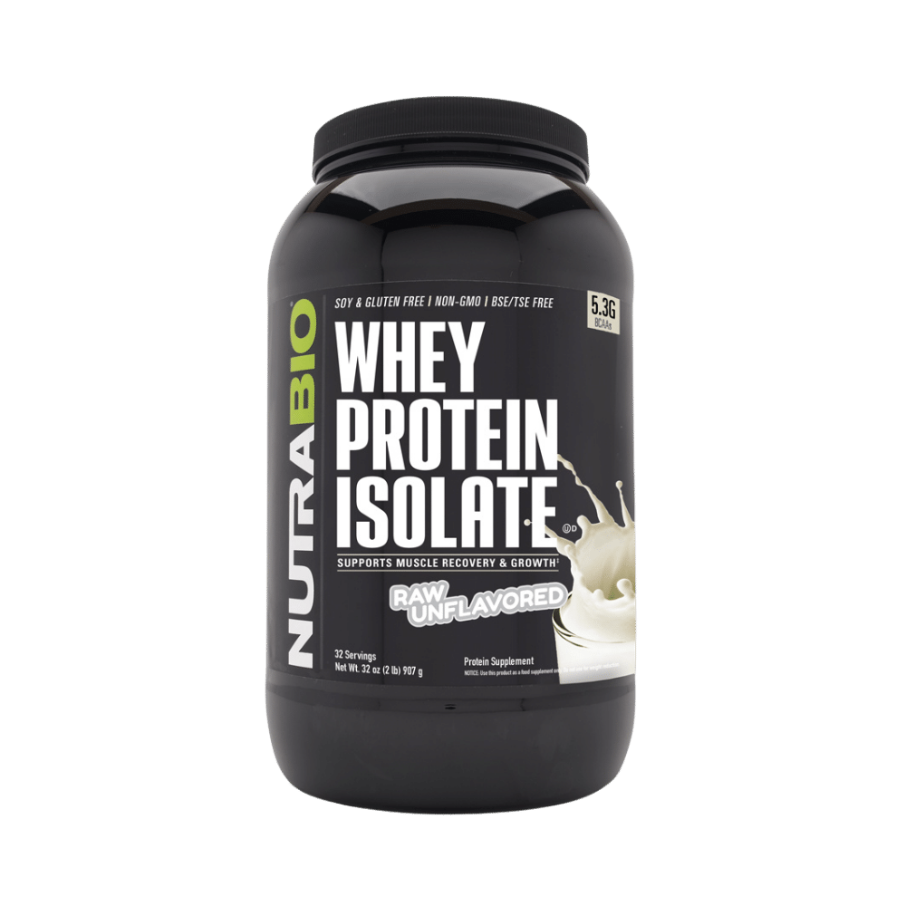 NutraBio 100% Whey Protein Isolate – 2lb