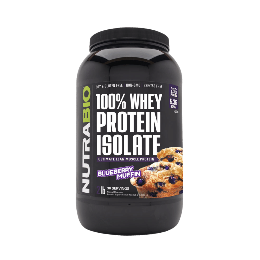 NutraBio 100% Whey Protein Isolate – 2lb