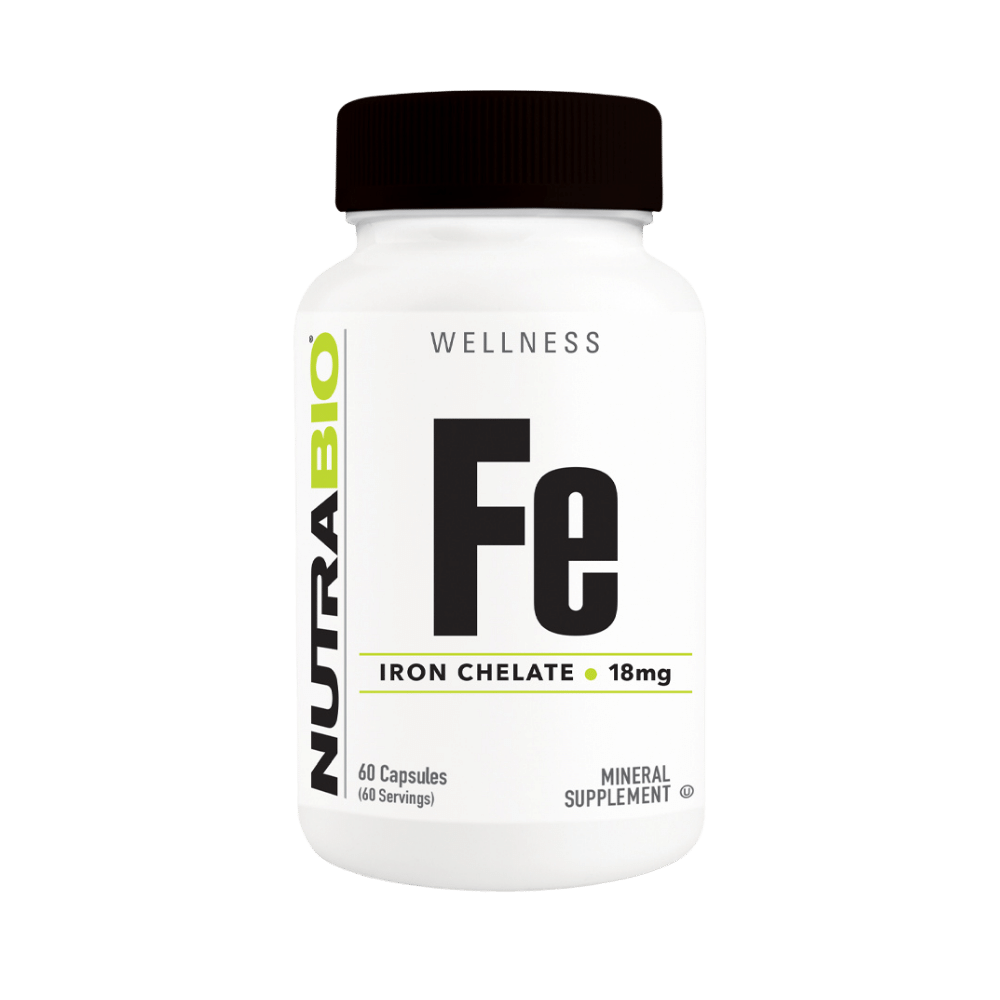 NutraBio Fe Iron Chelate 18mg 60 caps