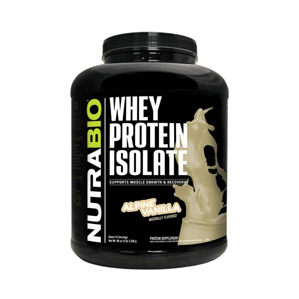 NutraBio Whey Protein Isolate 5lb