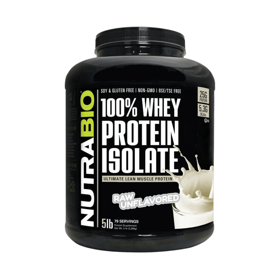 NutraBio Whey Protein Isolate 5lb