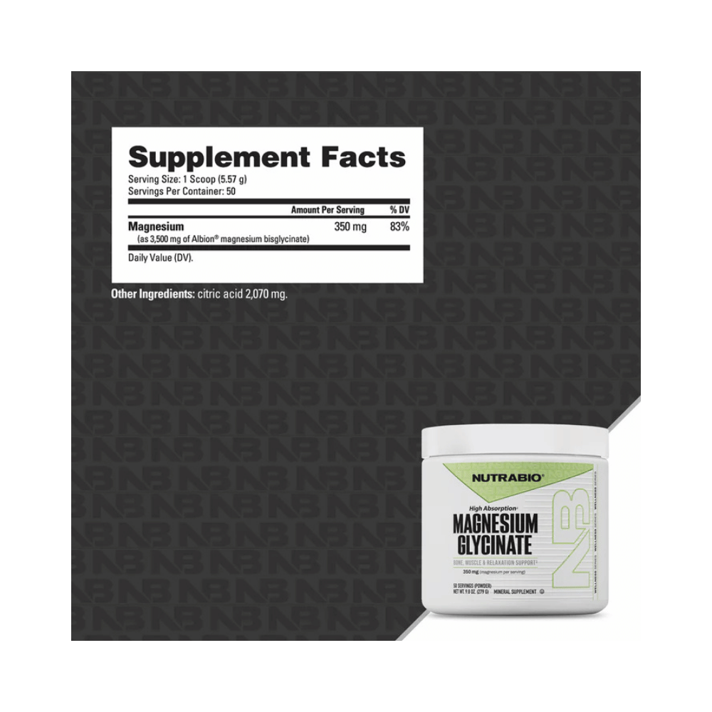 NutraBio Magnesium Glycinate Powder