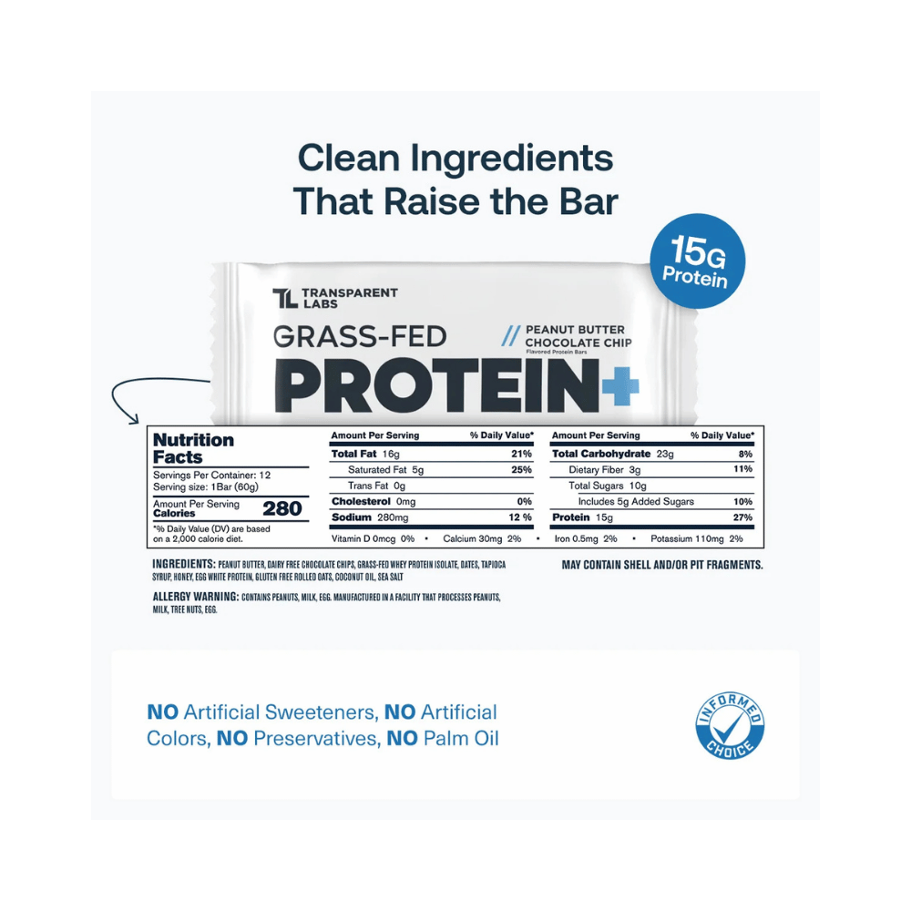 Transparent Labs Grass-Fed Protein Bar