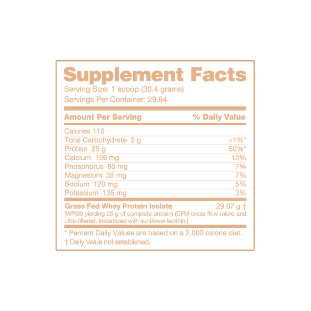 Grass Fed Whey Protein Isolate Chocolate