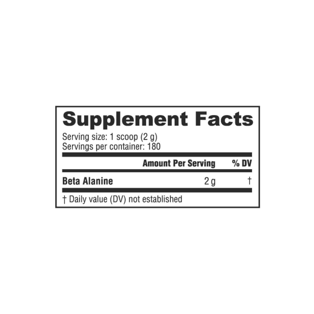 NutraBio Beta Alanine Powder 360g