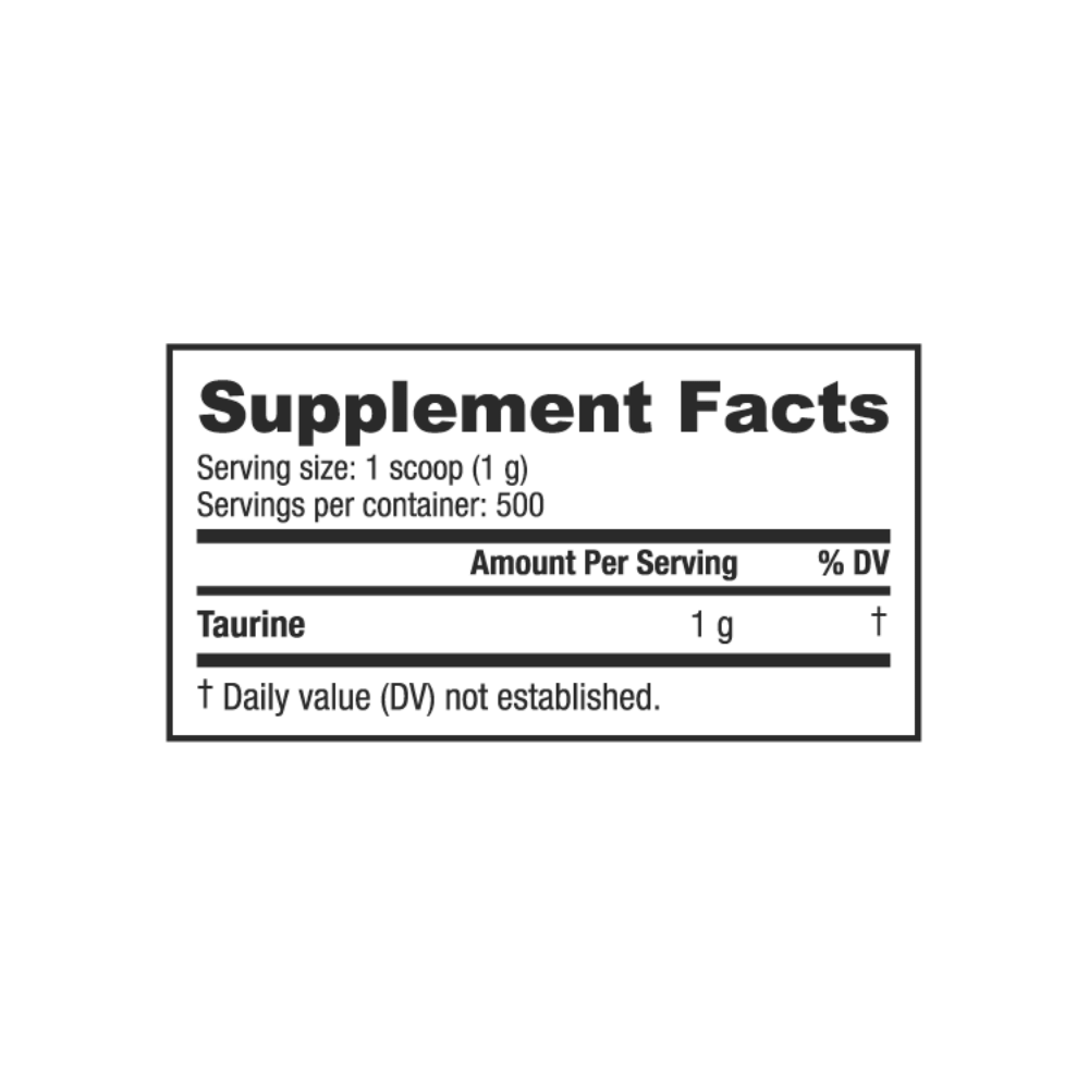 NutraBio Taurine Powder 500g