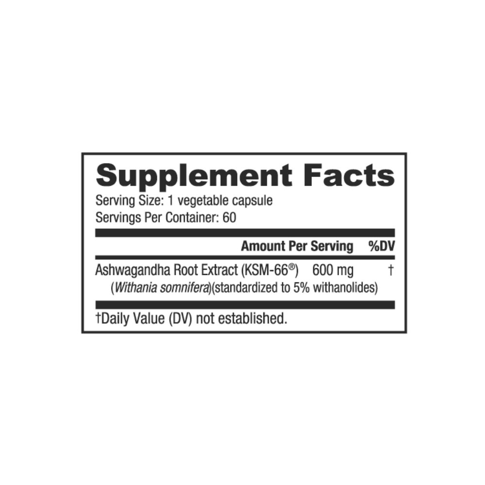 NutraBio Ashwagandha KSM-66 600mg 60 cap
