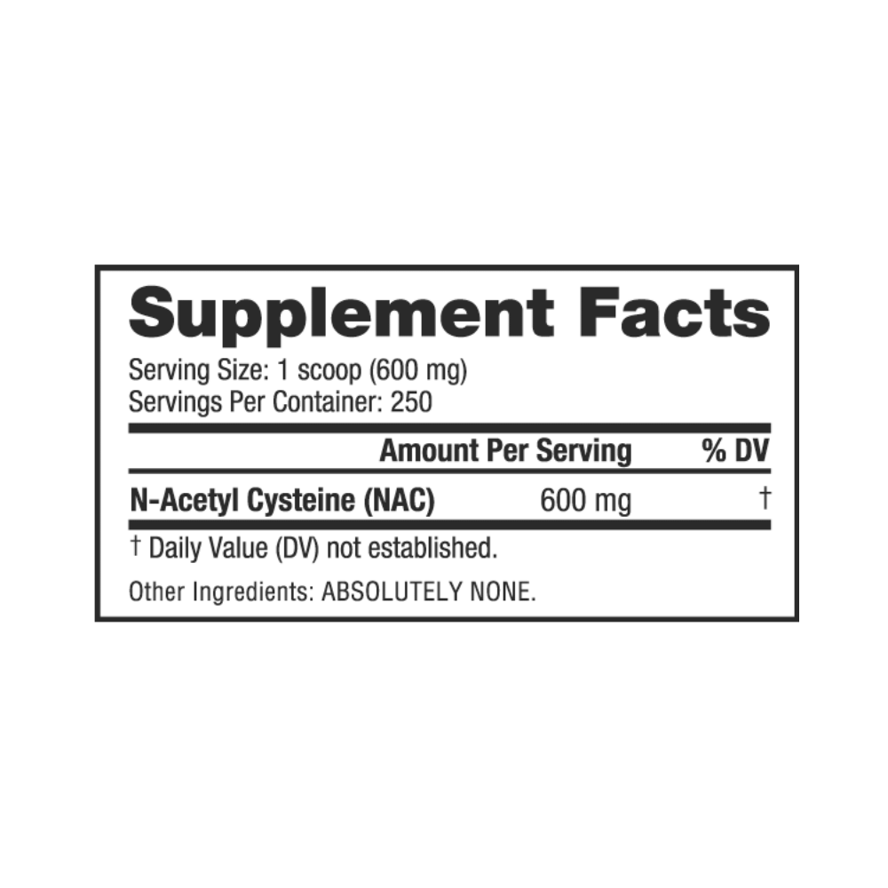 NutraBio NAC Powder 150 grams