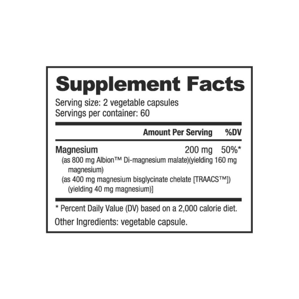NutraBio Reacted Magnesium 120 caps