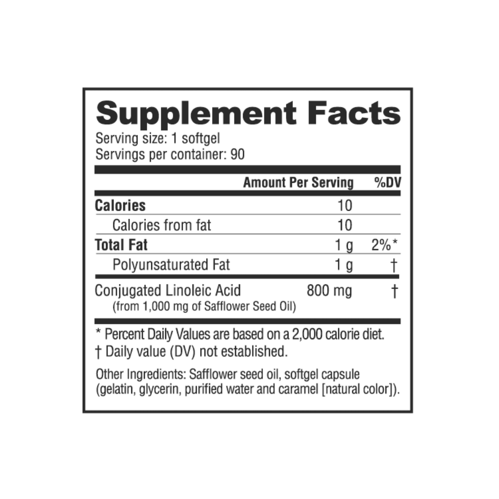 NutraBio CLA 800mg 90 softgels