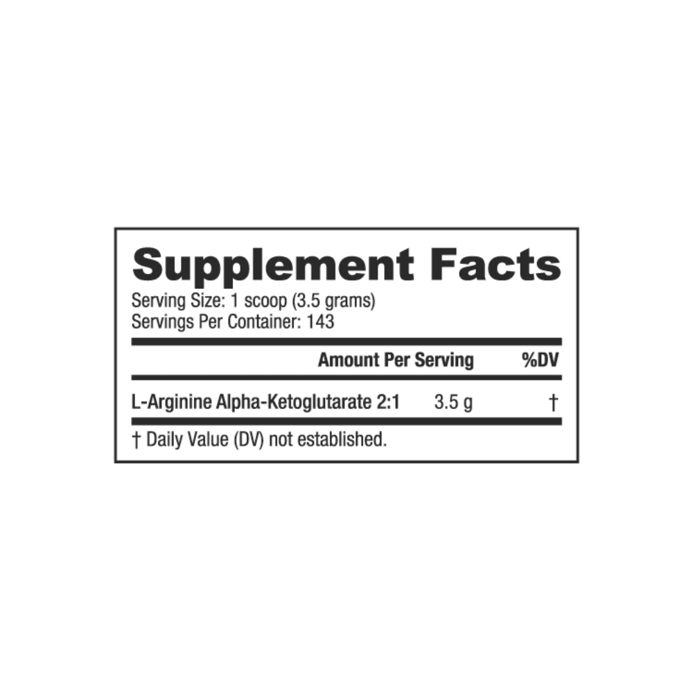 NutraBio Arginine AKG Powder 500 grams