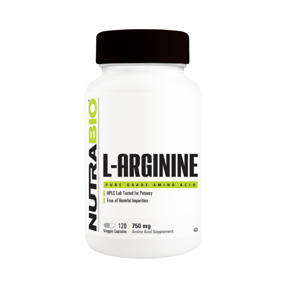 NutraBio Arginine 750mg 120 caps