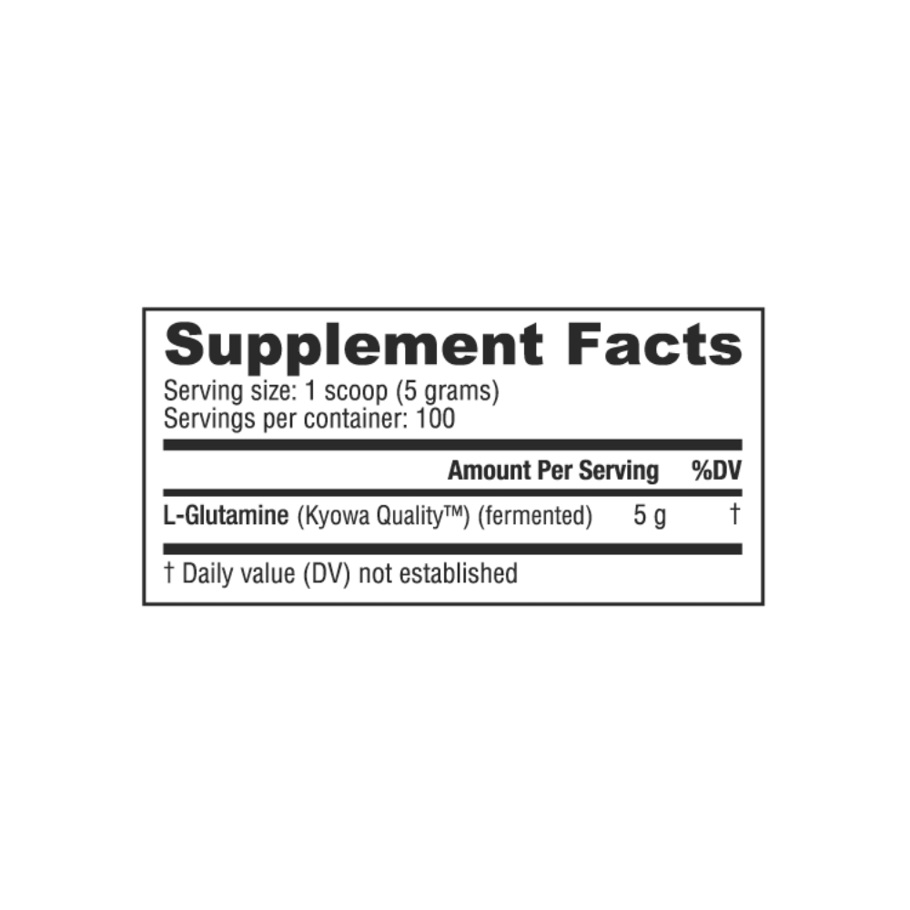 NutraBio Glutamine 500g Powder