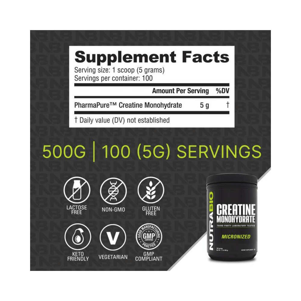 Nutrabio Creatine Monohydrate 500g