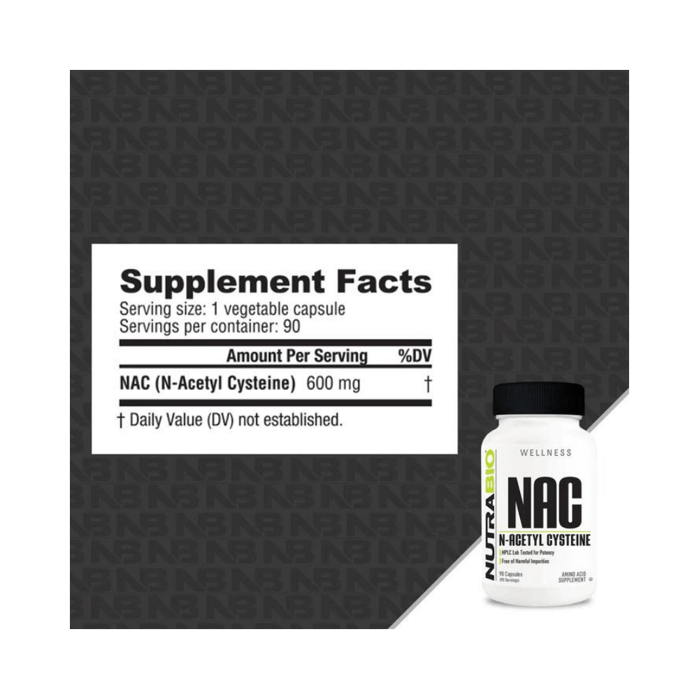 NutraBio NAC 600mg 90 caps