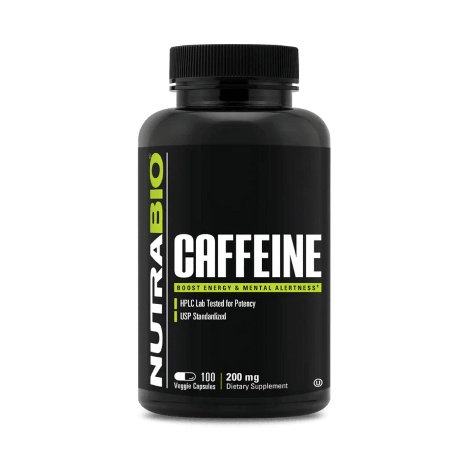 NutraBio Caffeine 100 caps