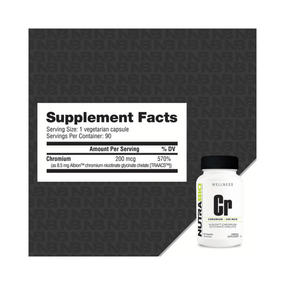 Nutrabio Chromium 200mcg 90 caps