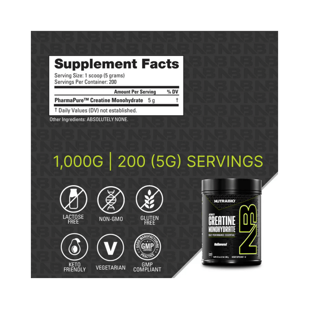Nutrabio Creatine Monohydrate 1000g