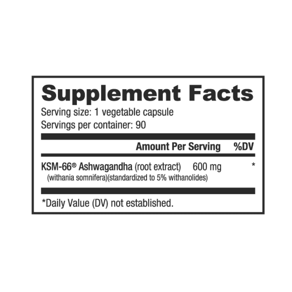 NutraBio Ashwagandha KSM-66 600mg 90 cap