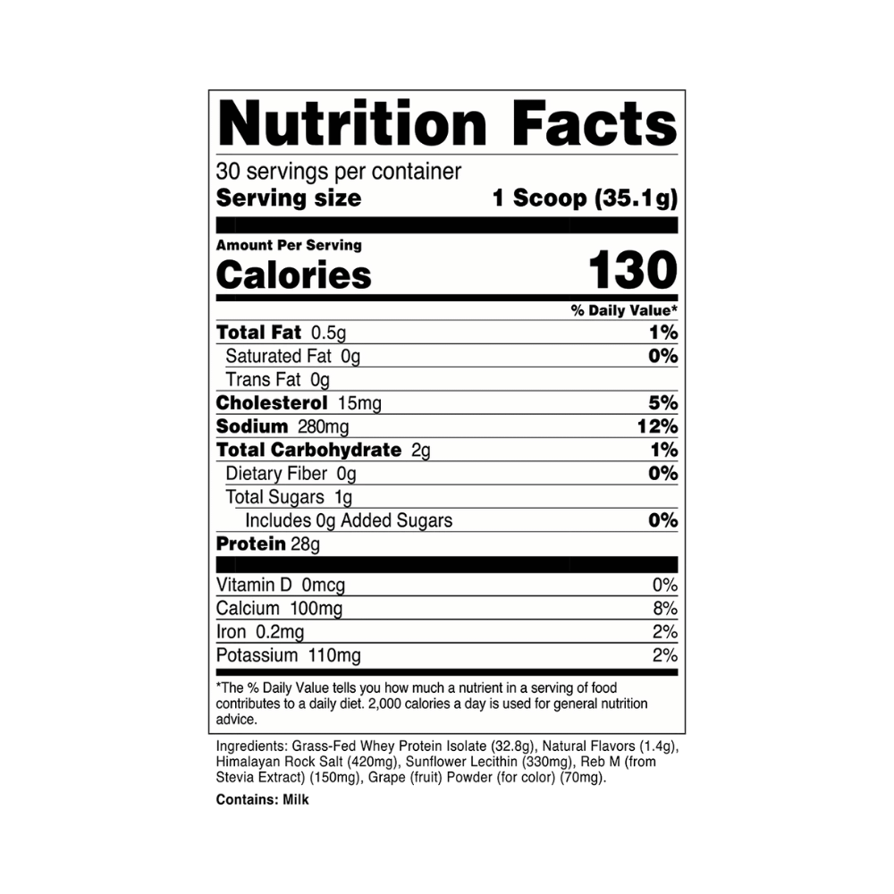 100% Grass-Fed Whey Protein Isolate